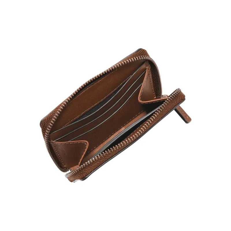 FOSSIL Leather Card Holder Men's Medium Brown-2