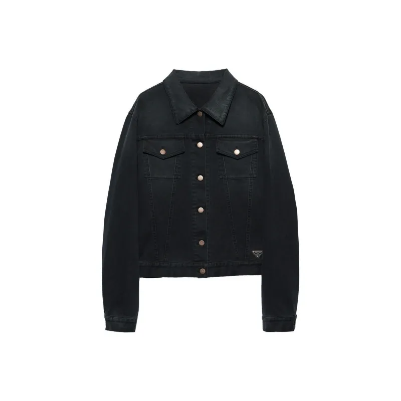 PRADA Button Up Denim Blouson Jacket-0