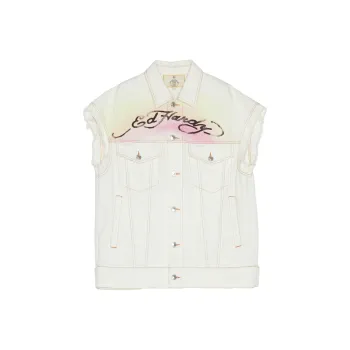 Ed Hardy Vests Women's White E1OBW060