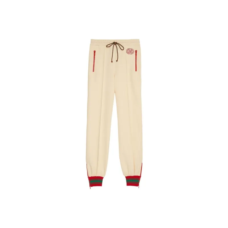 GUCCI SS23 Knitted Sweatpants Women's Cream White-0