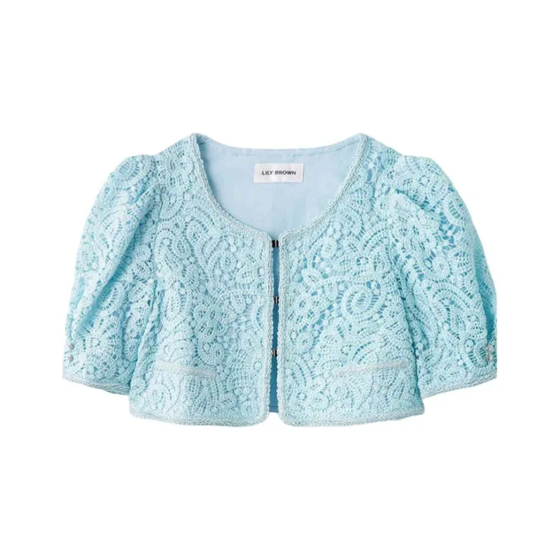 Lily Brown Cropped Coats Women's-1