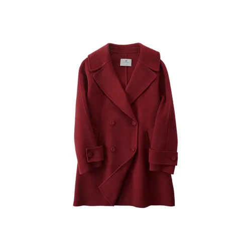 XIANGYING Coats Women's Red