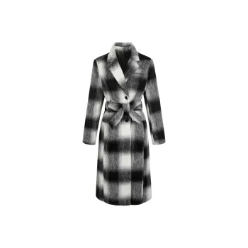 UPNANAWANG Coats Women's Black Long