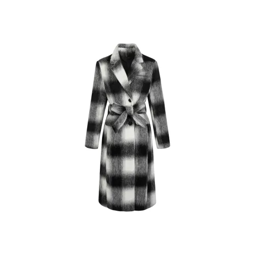 UPNANAWANG Coats Women's Black Long