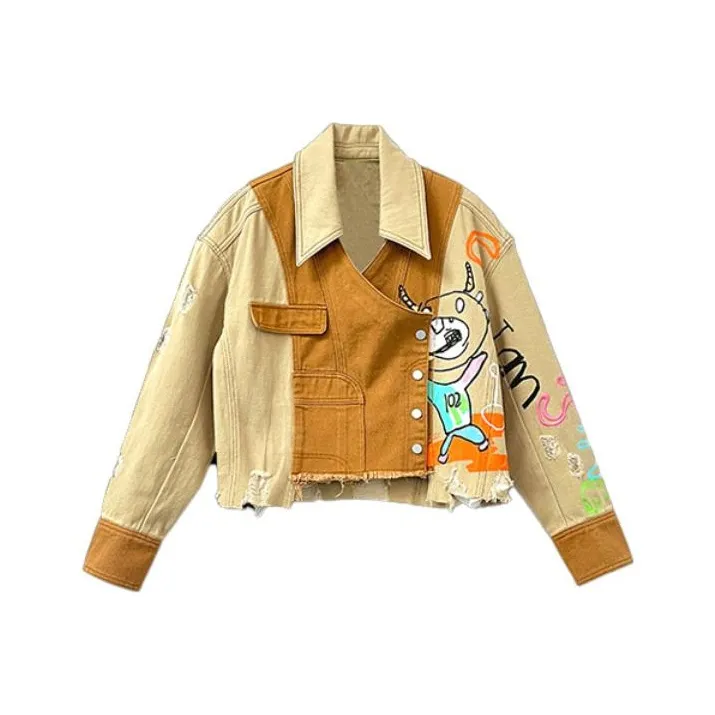 CHAU·RISING Denim Jackets Women's Khaki-0