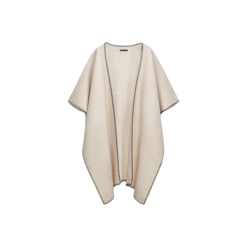 ZARA Cloaks Women's White-0