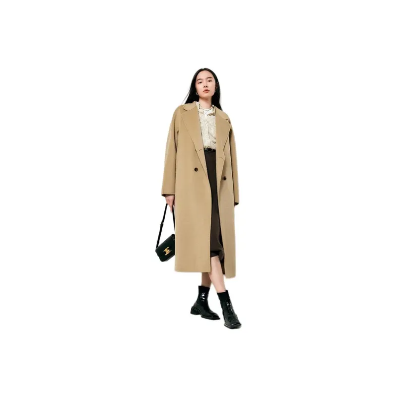 TKY SHOP Coats Women's Camel-0