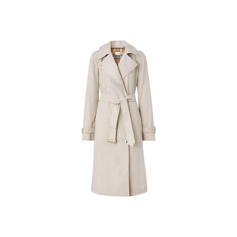 Burberry Trench Coats Women's Soft Taupe-0