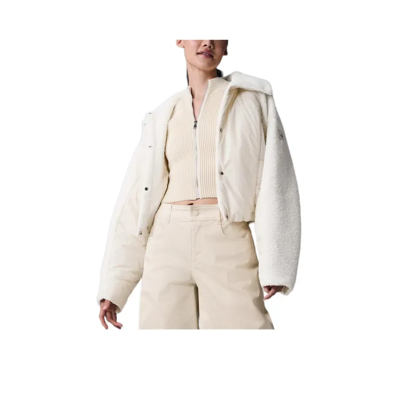 Alo Yoga Sherpa Cozy Escape Puffer Down Jacket Women's-0