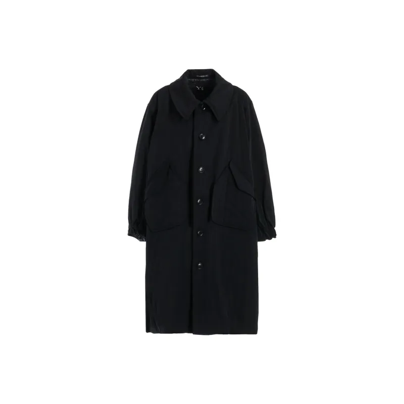 Yohji Yamamoto Ny Chino Cloth Big Pocket Coat 'Black'-0