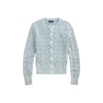 Polo Ralph Lauren Cable Knit Cardigan Light Chambray