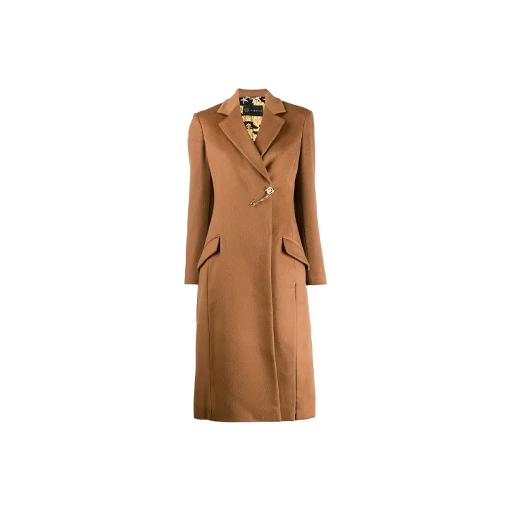 VERSACE Velvet Jackets Women's Camel-0