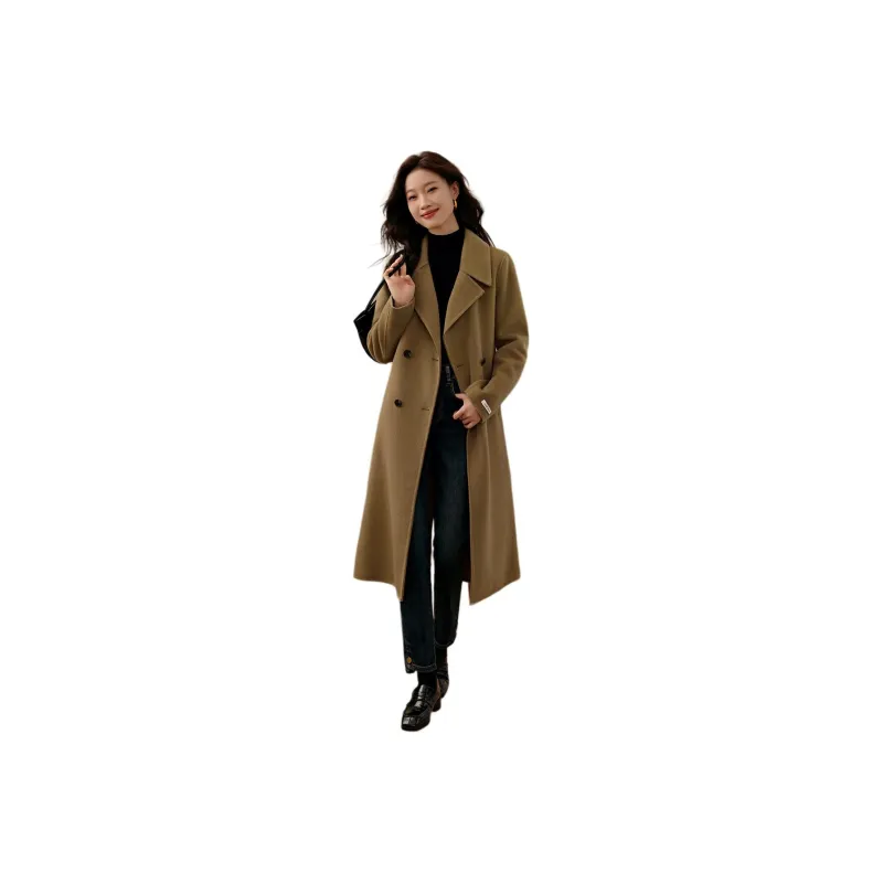 Mo Han Yi Mei Coats Women's Cool Camel-0