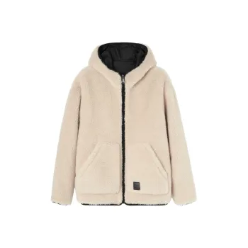 VERSACE FW23 Velvet-feel Coat Women's Light Beige