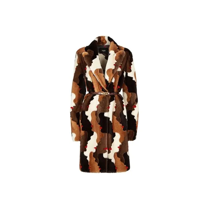 FENDI Leather Jackets Women's Multicolor-0