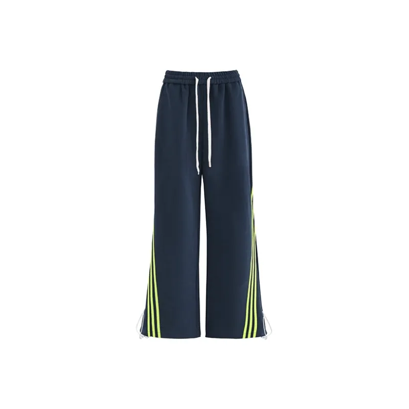 Wen Shan Casual Pants Women's Navy Blue-0