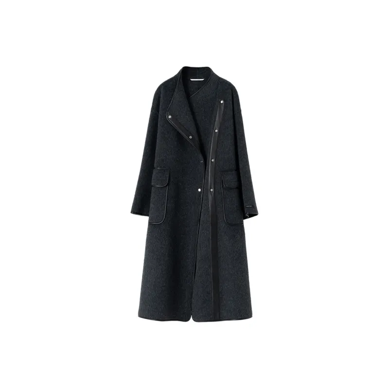 SOON FLOWER Coat Women's Black Gray-0