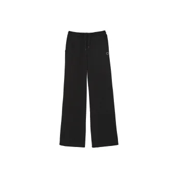 Victoria's Secret Cotton Fleece Wide-Leg Sweatpants/Pure Black Casual Pants Women's Pure Black