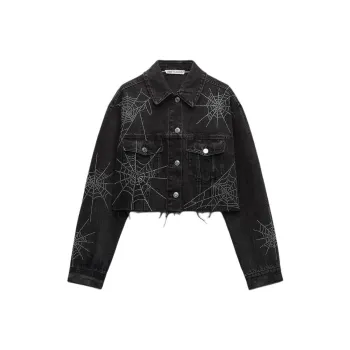 ZARA Denim Jacket Women's Black