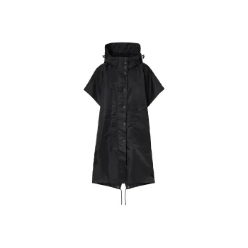 Burberry Iconic Horseferry Hooded Cape 'Black'
