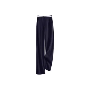 Mo Han Yi Mei Casual Pants Women's Navy Blue