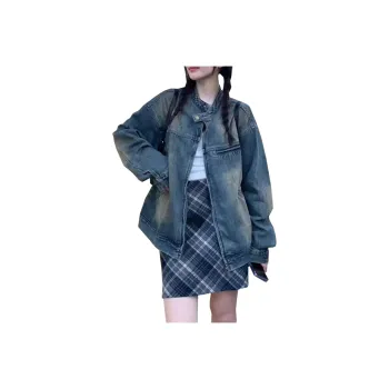 Concubine Zhu Denim Jacket Women's Wasteland Blue