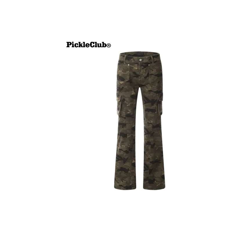 Beam Mix With Kimchi Slim Fit Bootcut Camouflage Jeans Unisex-4