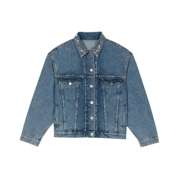 Maje Denim Jackets Women's Light Blue
