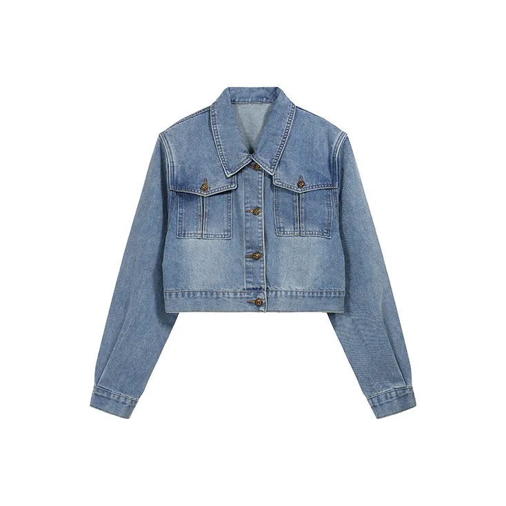 TORIGHT Denim Jackets Women's Blue-0