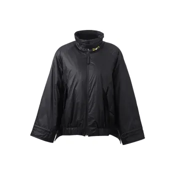 UPON PRO FW22 Letter Solid Color Puffer Jacket Women's Black
