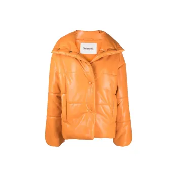 NANUSHKA SS22 Solid Color Lapel Fitted Moderate Regular Edition Puffer Jacket Women's Orange
