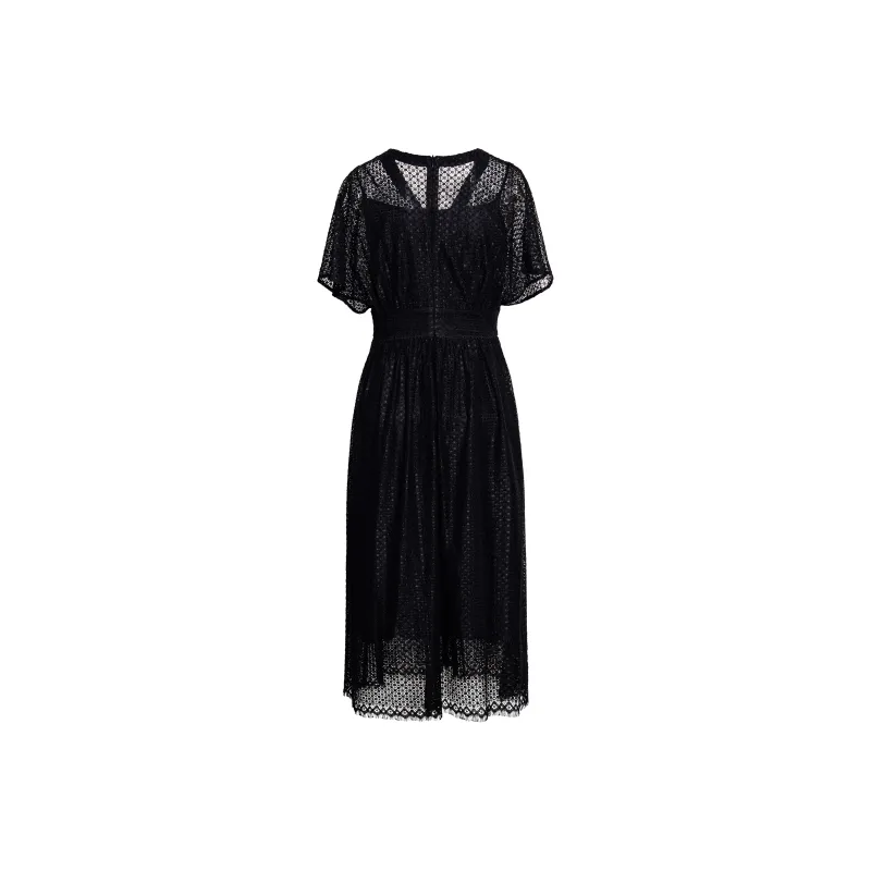 ROEYSHOUSE Short Sleeved Dress Women's Black-1