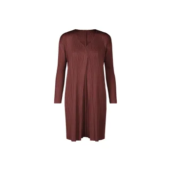PLEATS PLEASE ISSEY MIYAKE V-neck Pleated Cardi-coat