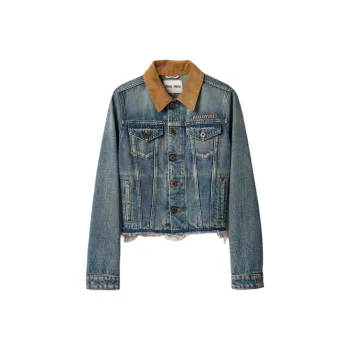 MIU MIU SS25 Denim Jacket Women's Blue