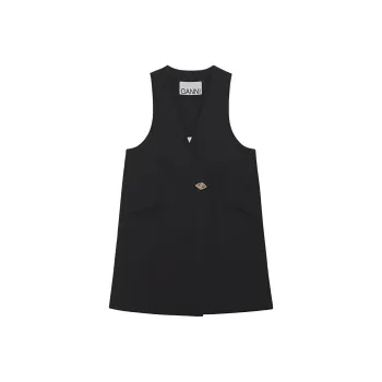 GANNI Vests Women's Black