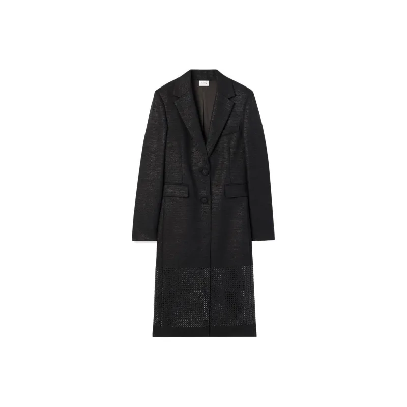 St. John Metallic Twill Tailored Coat-0
