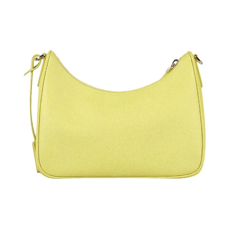 PRADA Re Edition Calfskin Shoulder Bag Women's Yellow-4