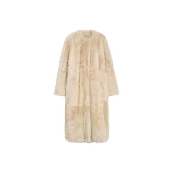 TOTEME Shearling Round Neck Coat