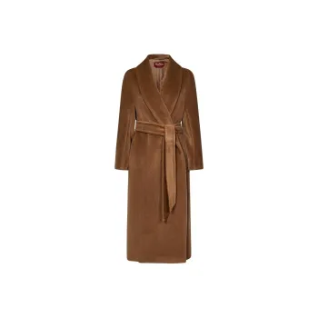MaxMara Studio Belted Long-Sleeved Coat