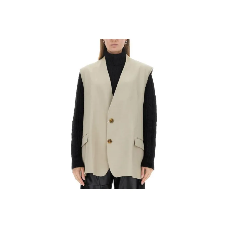 MM6 Maison Margiela V Neck Sleeveless Vest-0