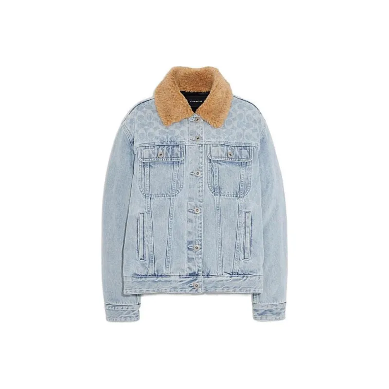 COACH FW22 Denim Jacket Women's Blue-0