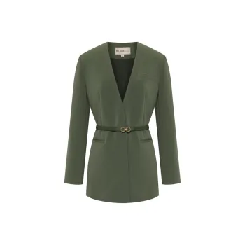 BBLLUUEE Business Suit Women's Turquoise Tea Green