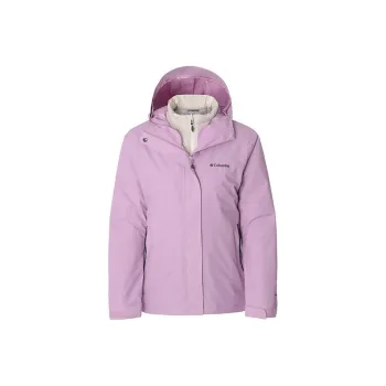 Columbia Water-Resistant Windproof Wear-Resistant Warm Windbreaker Jacket Women's Purple
