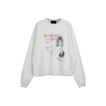 PLAY BUSH Sweatshirt Unisex White Gray