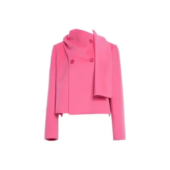 BESIONIA FW24 Cropped Coats Women's Pink