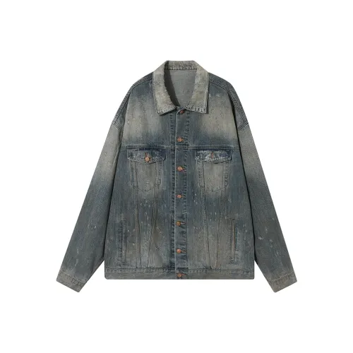 Ouyang Denim Jacket Women's Vintage Blue