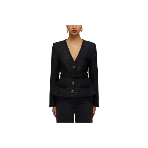 Self portrait SS22 Cropped Coats Women's Black