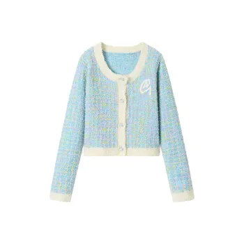 ANDREA MARTIN Velvet feel Coat Women's Blue