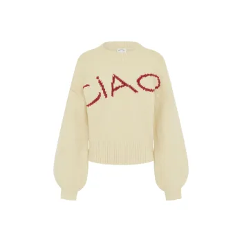 WITH JEAN SS25 Ciao Baby Sweater Knitwear Women's Cream