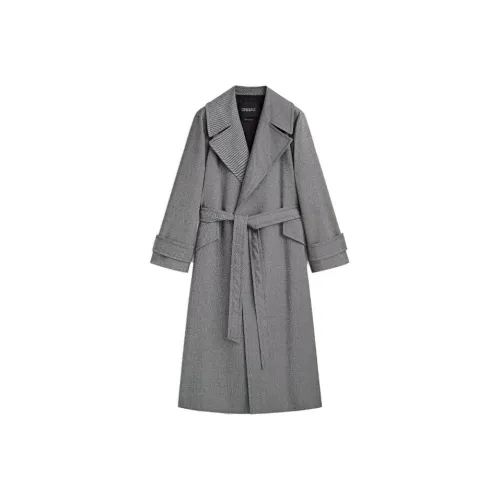 Massimo Dutti Trench Coats Women's Gray